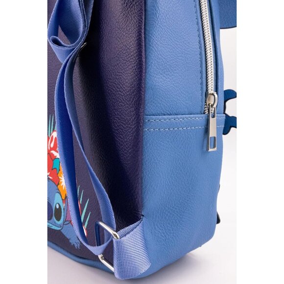 Disney Stitch Mini Backpack 10in Leather Cute Shoulder Purse for Women & Men - Picture 5 of 6
